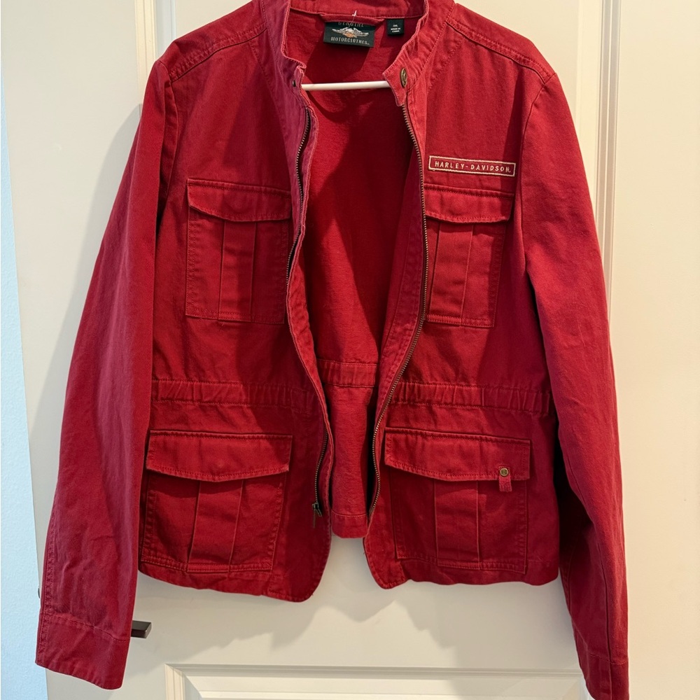 Vintage Harley-Davidson Free Spirit Red denim Jacket